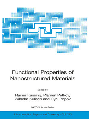 cover image of Functional Properties of Nanostructured Materials